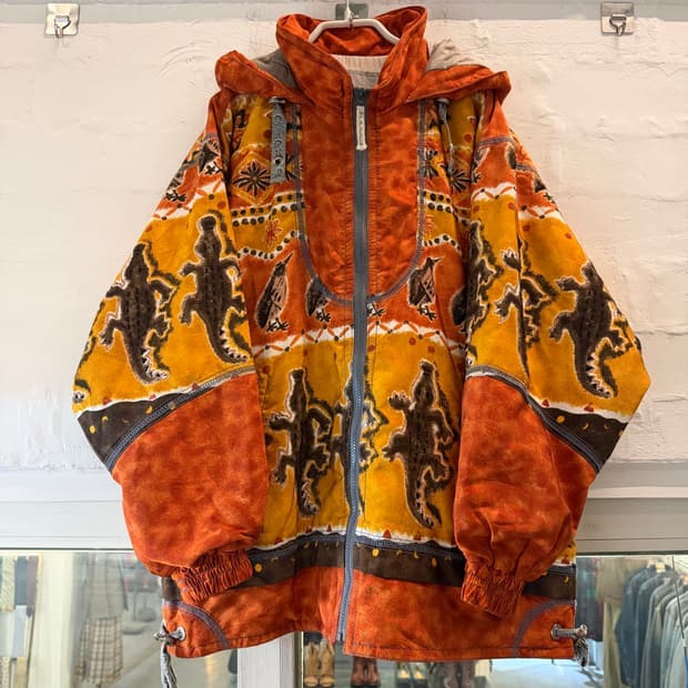 Elbe japan 크로커다일 패턴 스키 자켓 L