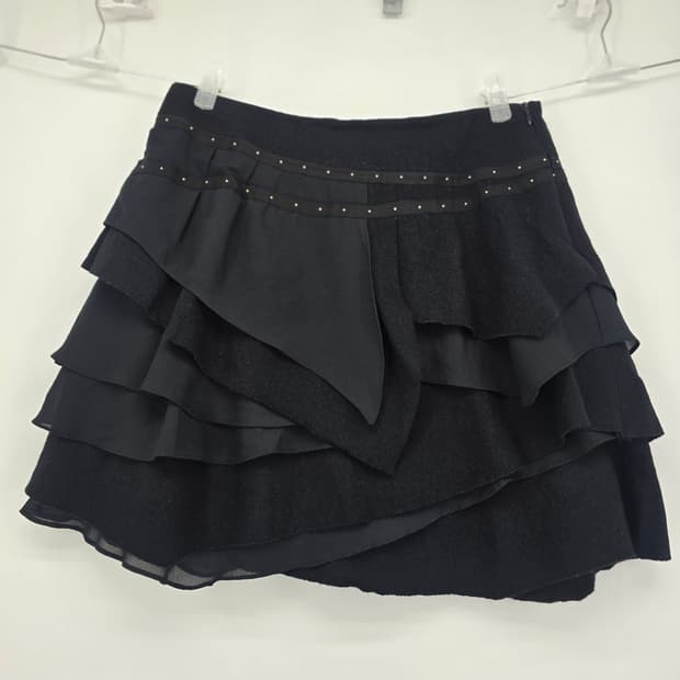 IT MICHAA 프릴 레이어드 미니 스커트