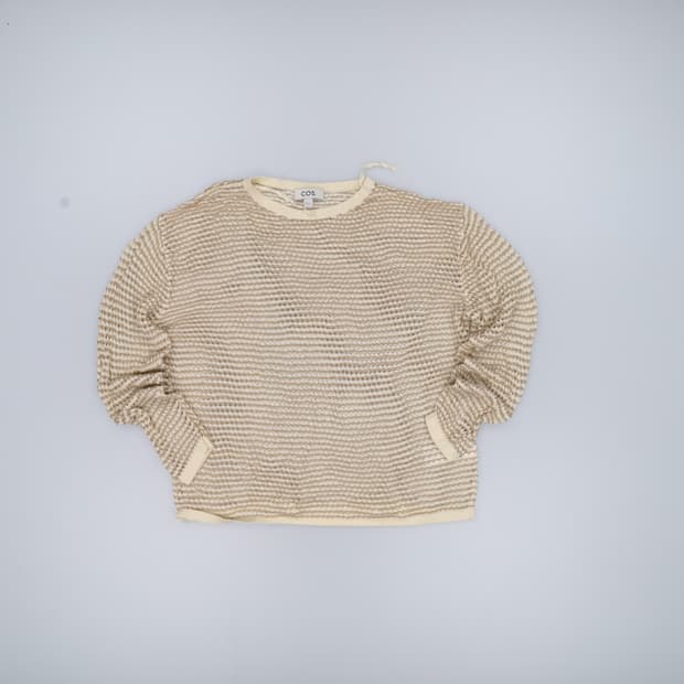 S 코스 오픈 니트 점퍼 티셔츠 0408H1