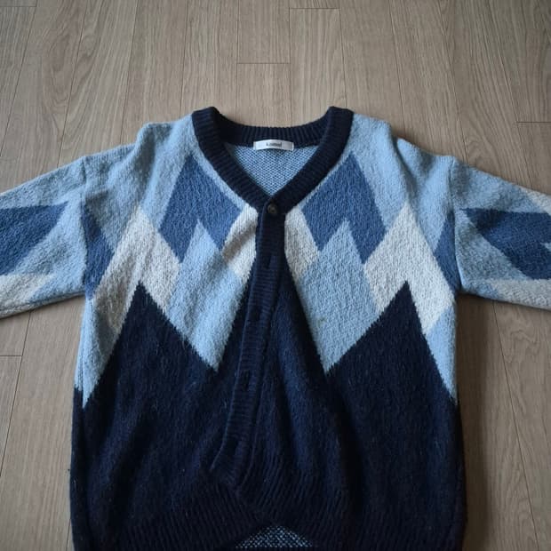 Knitted 파랑검정 가디건