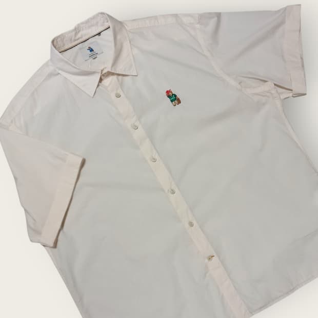 HAZZYS 화이트 반팔셔츠