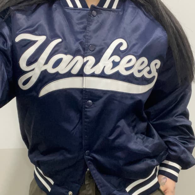 90-00s Majestic 마제스틱 뉴욕 양키스 스타디움 바시티자켓