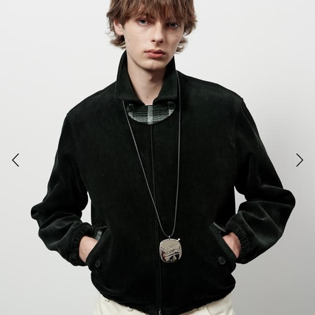 STU 스트랩 코듀로이 자켓 블랙 L 새상품