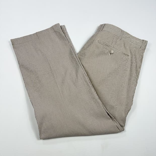 35 헨리코튼 클래식 시어서커 와이드핏 히코리 팬츠