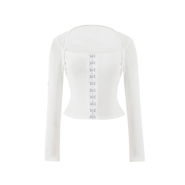 [장원영 조이 착용] 낫유어로즈 Hook square top