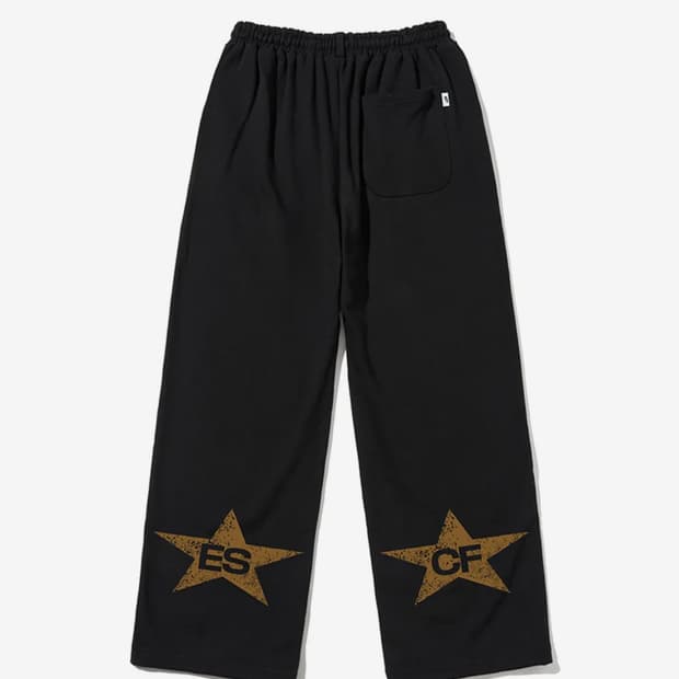 이스케이프프롬 더블 스타 프린트 스웻팬츠(블랙)