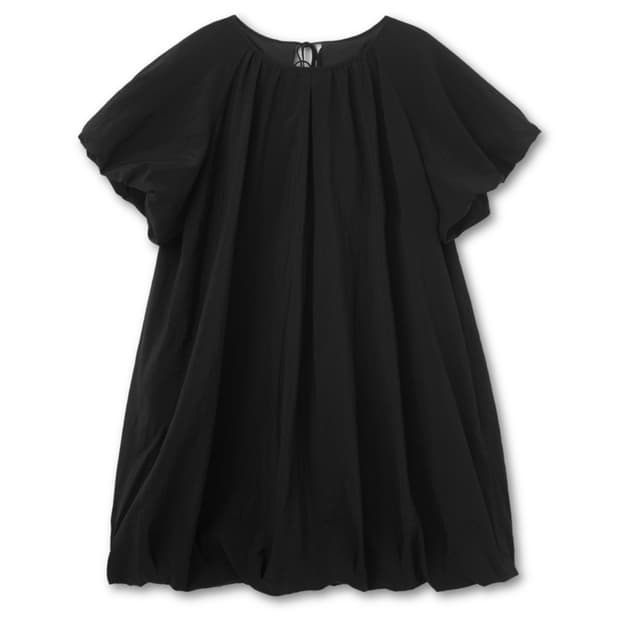 VOLUME MINI DRESS (EBONY BLACK)