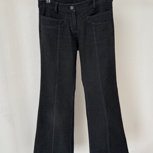 빈티지 도트 부츠컷