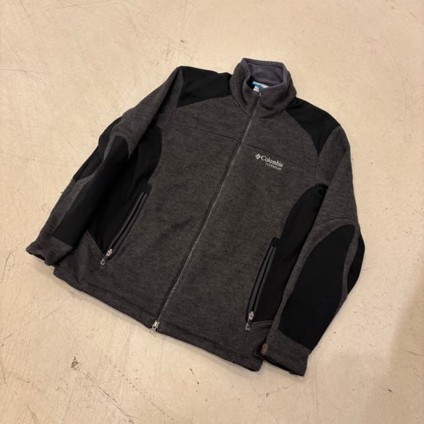 컬럼비아 플리스 블랙 집업