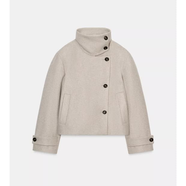 자라 하이넥 숏코트