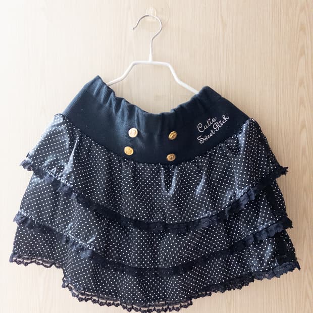 갸루 y2k 금장 버튼 도트 스커트 일본 빈티지 마즈 리즈리사 엑시즈팜