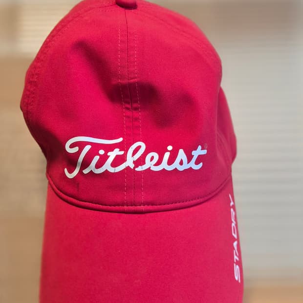 [정품] 타이틀리스트 스태이드라이(StaDry) 골프 모자 - 레드