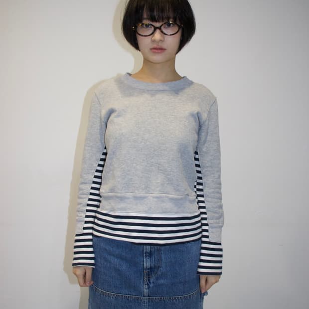 Comme des Garcons stripe mix sweatshirt