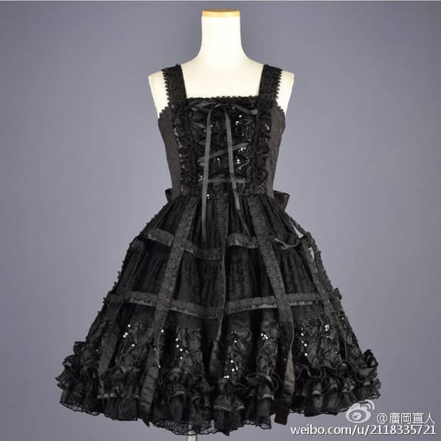 타오바오 로리타 새장드레스 고딕 원피스 점스카 고스로리