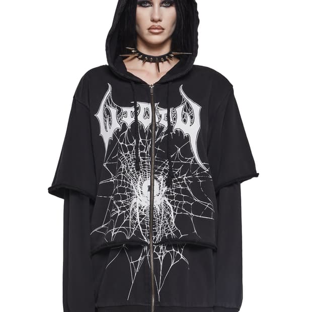 [예약상품]Dollskill Widow  펑크 고딕 집업후디 (S)