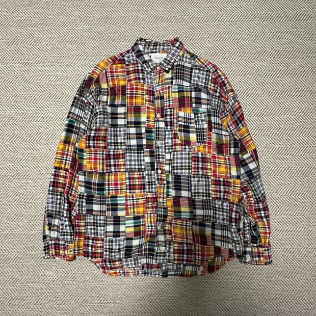 CAL O LINE japan made patchwork shirt