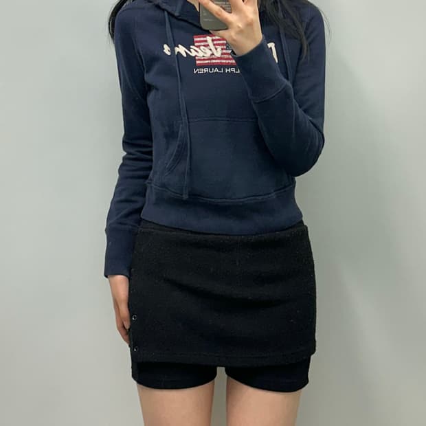 폴로 진스 성조기 네이비 후드티