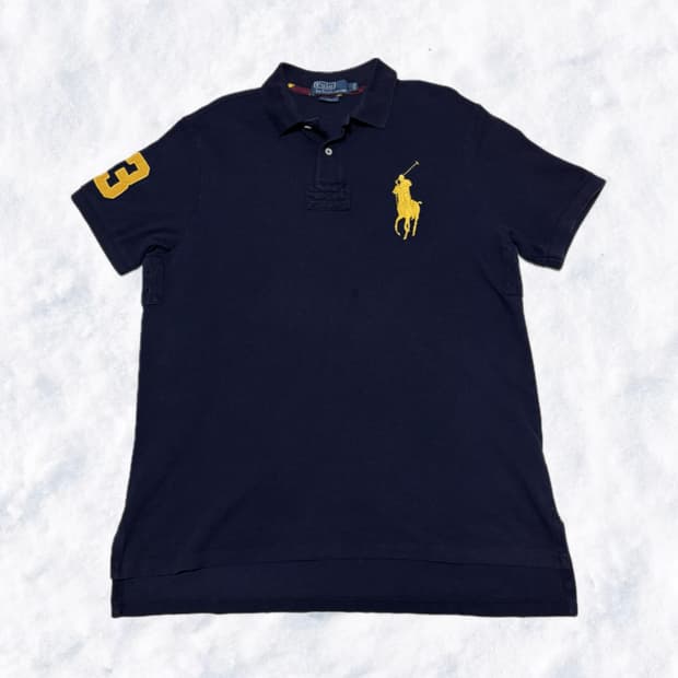 폴로 랄프로렌 빅포니 네이비 골드 반팔 