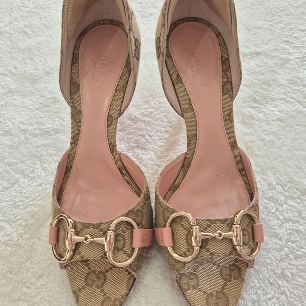 구찌 오픈토 힐 샌들(새제품 컨디션)