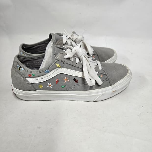 반스 올드스쿨 회색 꽃자수 스니커즈240