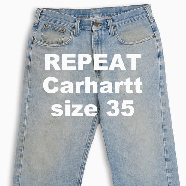 빈티지 칼하트 B18 연청 35 인치 CH0183602