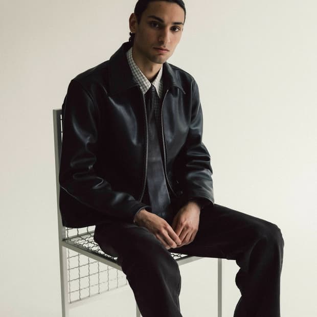 선플라워 쇼트 레더자켓 48