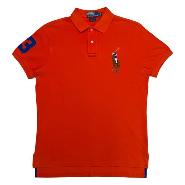 폴로 랄프로렌 빅포니 럭비 PK 카라 티셔츠 오렌지 M