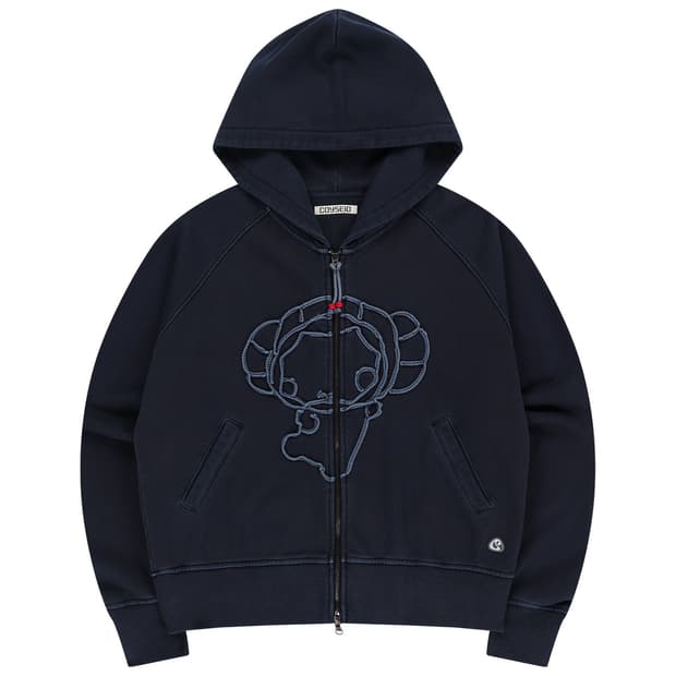 코이세이오 vintage tape hood navy