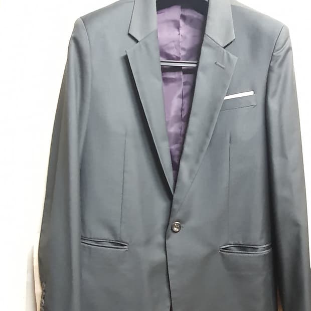 그레이 포켓 블레이저 95