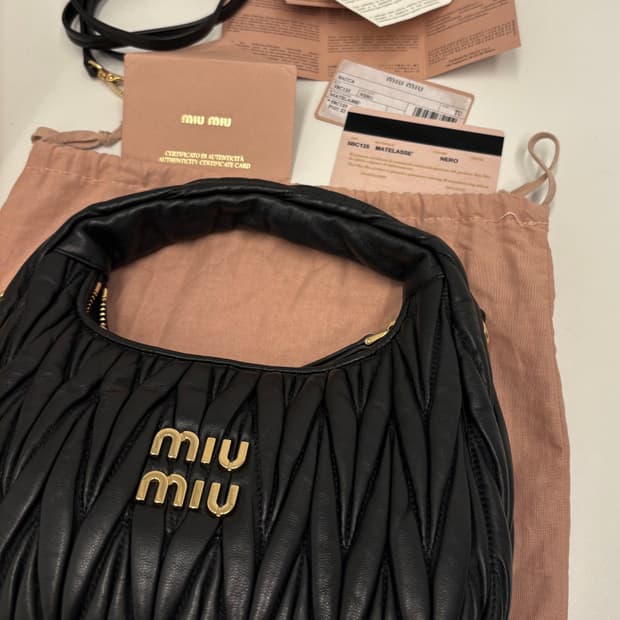 미우미우 완더 스몰 레더 호보백