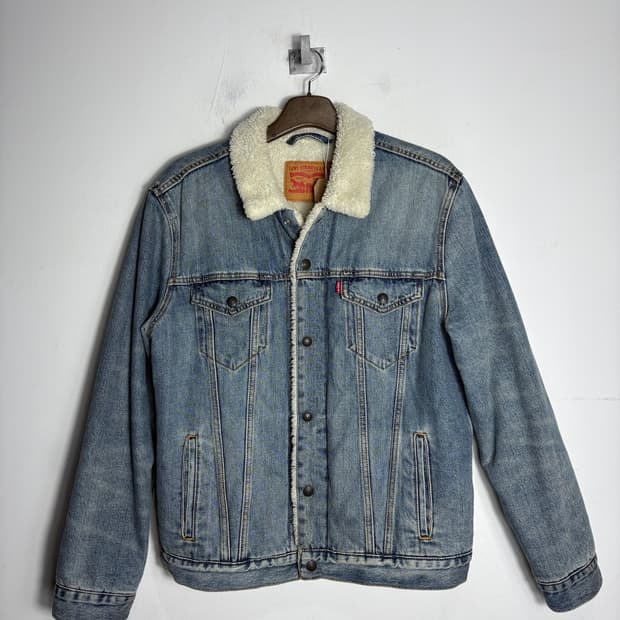 Levis 리바이스 시어링 카라 중청 데님 자켓