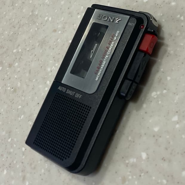 [소니] 신품급 외관 빈티지 미니녹음기 M-470 (테이프3개 포함/정