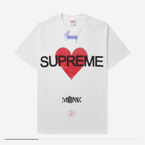 (새상품) 슈프림 어나운싱 티셔츠 화이트 s