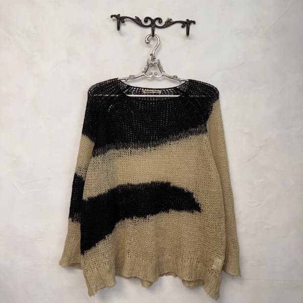 The Open Product Abstract Print Knit Top