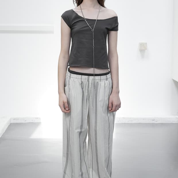 세릭 STRIPE COTTON PANTS / IVORY