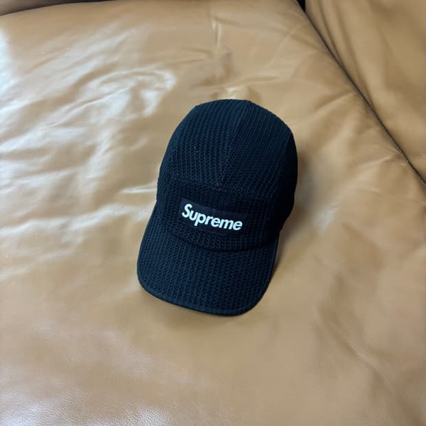 Supreme 슈프림 블랙 캠프캡 모자 (21ss Sting Black)