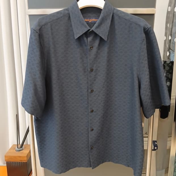 루이비통 모노그램 실크 블렌드 반팔 셔츠 XL