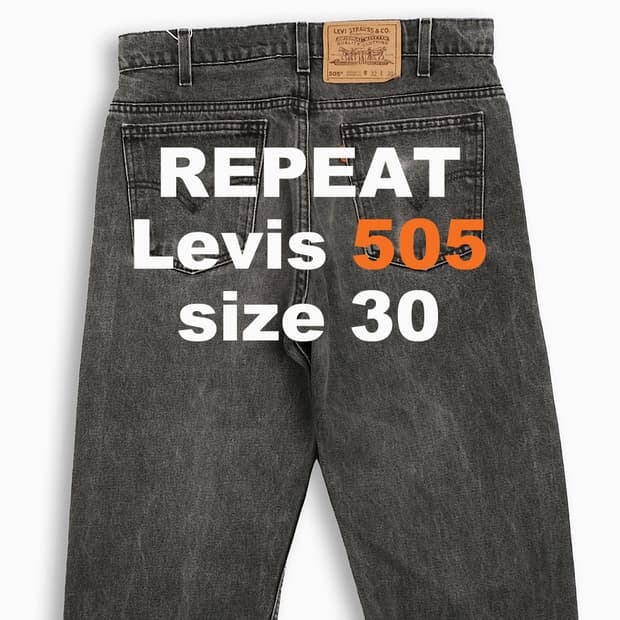 리바이스 505 오렌지탭 흑청 90s 30 인치 OR5053273