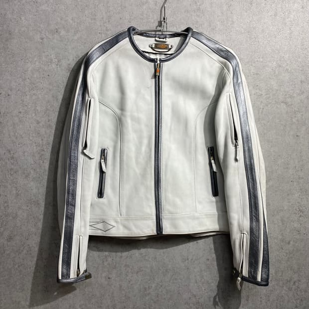 [M] POWER-TRIP 리얼레더 레이싱 가죽자켓