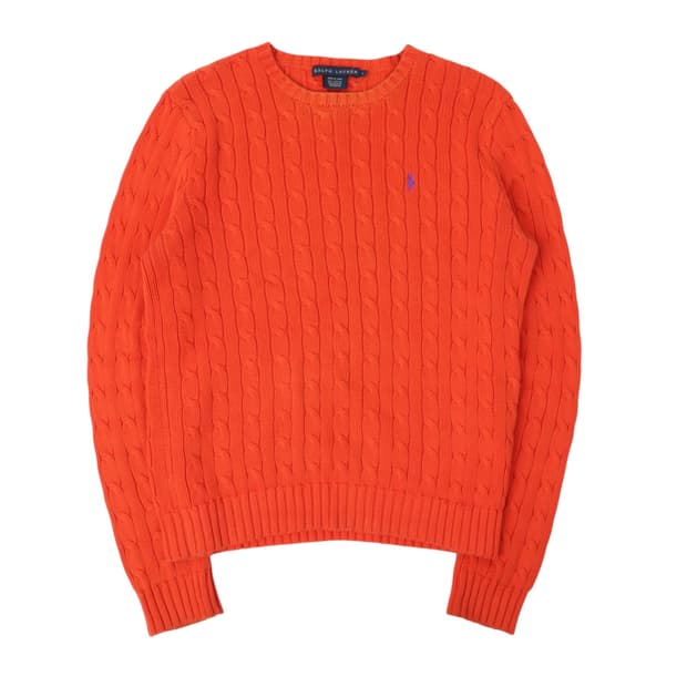 폴로 랄프로렌 오렌지 케이블 니트