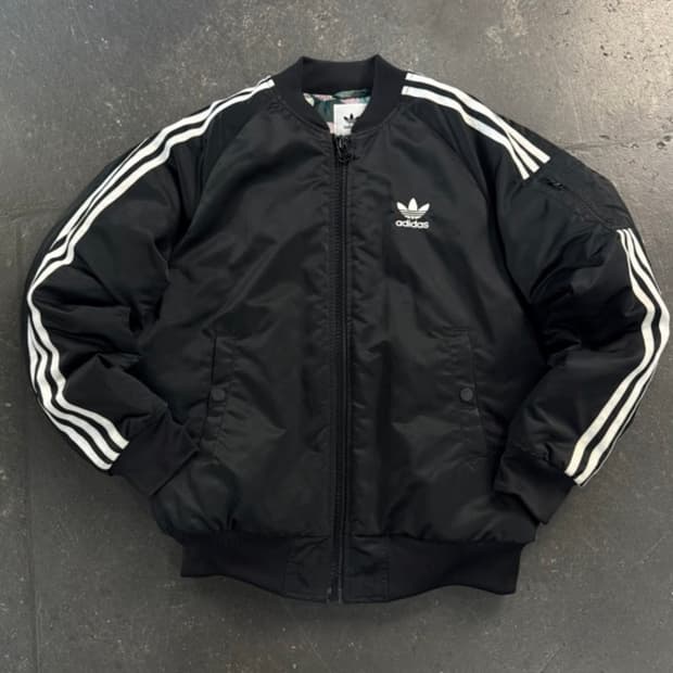 아디다스 x 해티 스튜어드 봄버 블랙 자켓 y2k 올드스쿨