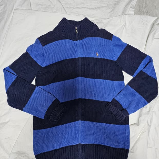 폴로랄프로렌 빅스트라이프 풀집업 니트 스웨터 여성 M
