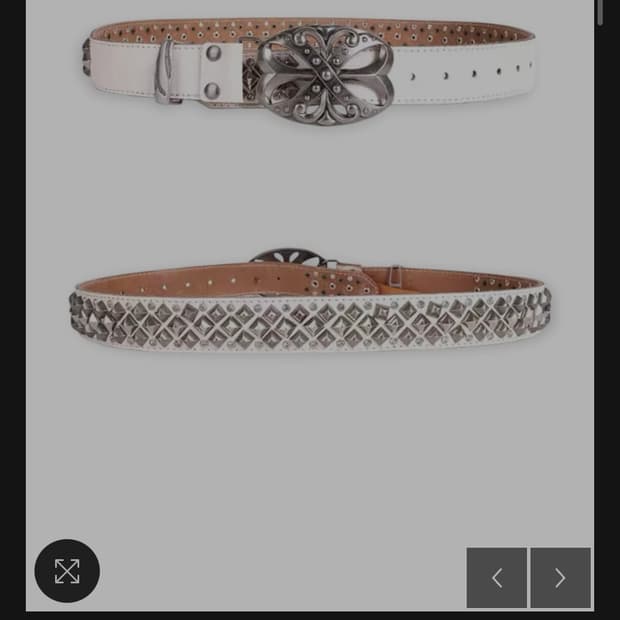 Dnd4des Studded belt white