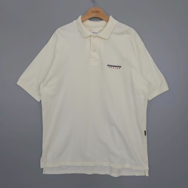 디스이즈네버댓 thisisneverthat 코튼 카라 반팔티셔츠 L