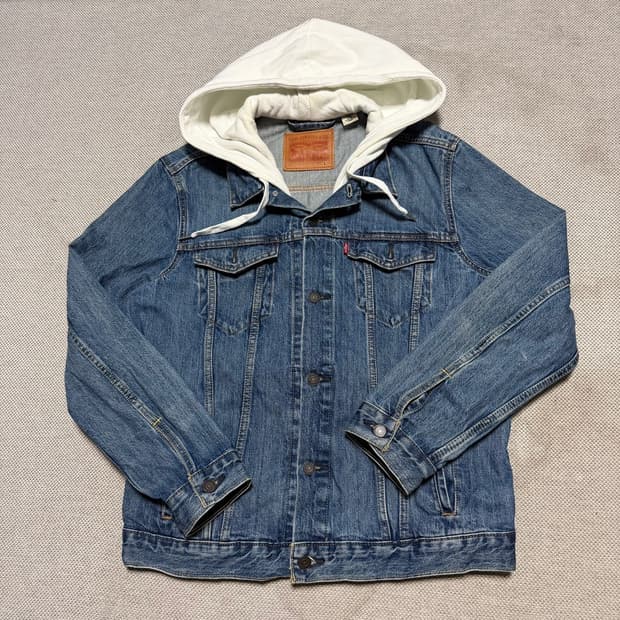 리바이스 후드 데님 트러커 자켓