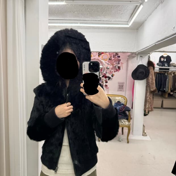 아르마니 익스체인지 블랙 퍼자켓