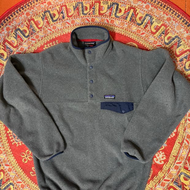 파타고니아 빈티지 신칠라 스냅 풀오버 그레이 네이비