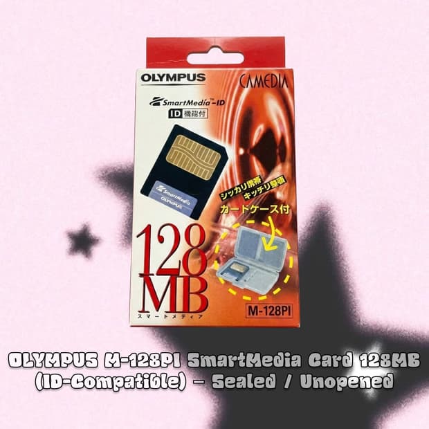 (미개봉품/새상품 )올림푸스 빈티지 디카용 스마트미디어 카드 128mb