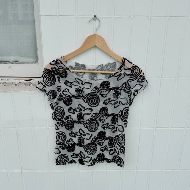 Rose Mesh Top