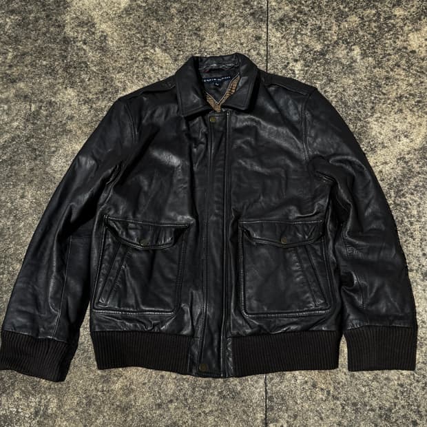 [L] 빈티지 A-2 레더 자켓(다크브라운)